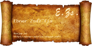 Ebner Zsófia névjegykártya