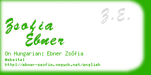 zsofia ebner business card